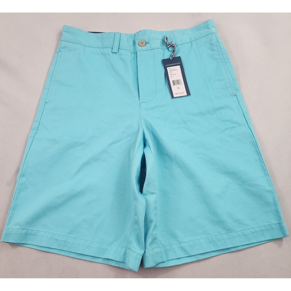Vineyard Vines Boys 18 Blue 10 Inch Club Short 3H1001-981-18 Classic Cotton NWT